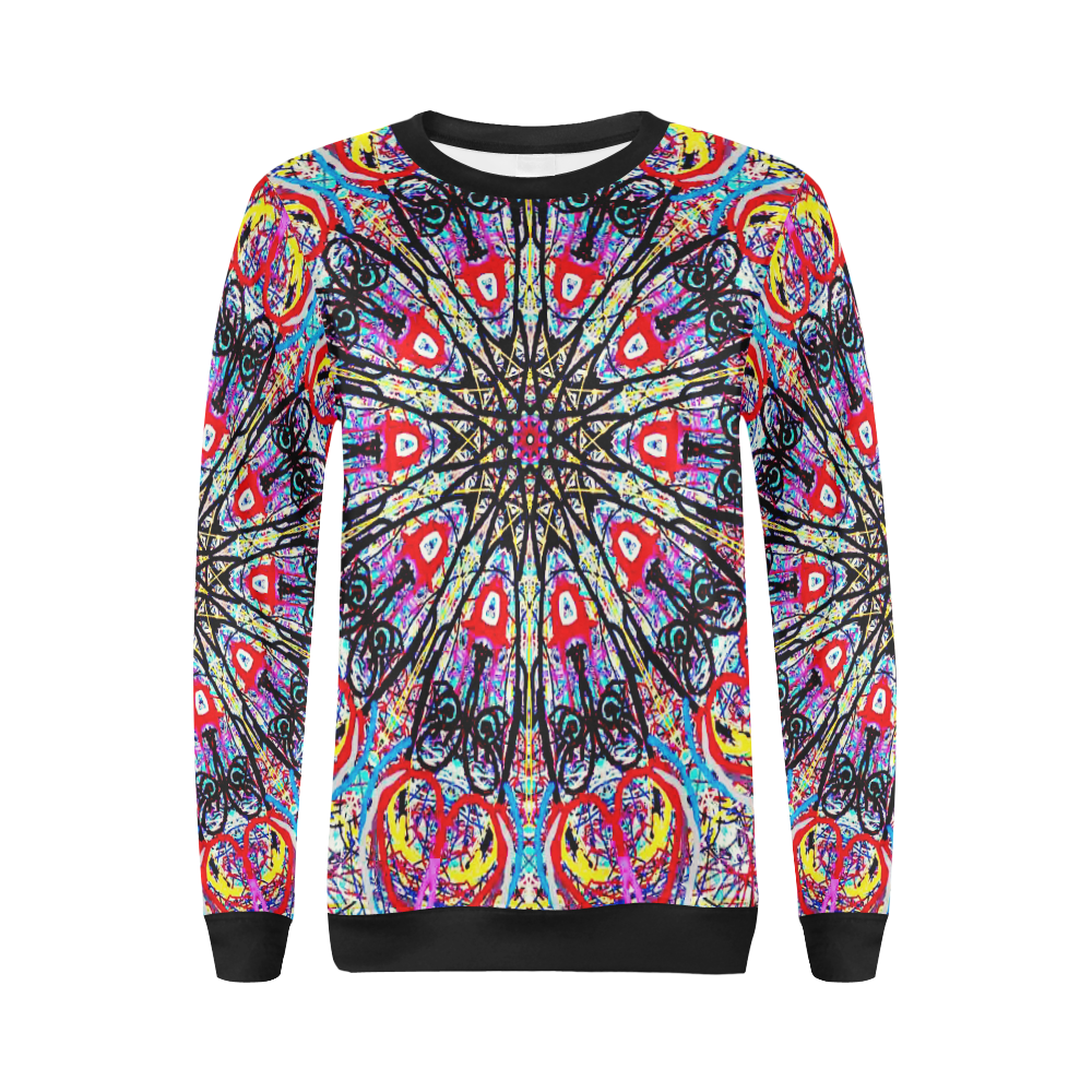 Thleudron Fascinator All Over Print Crewneck Sweatshirt for Women (Model H18)