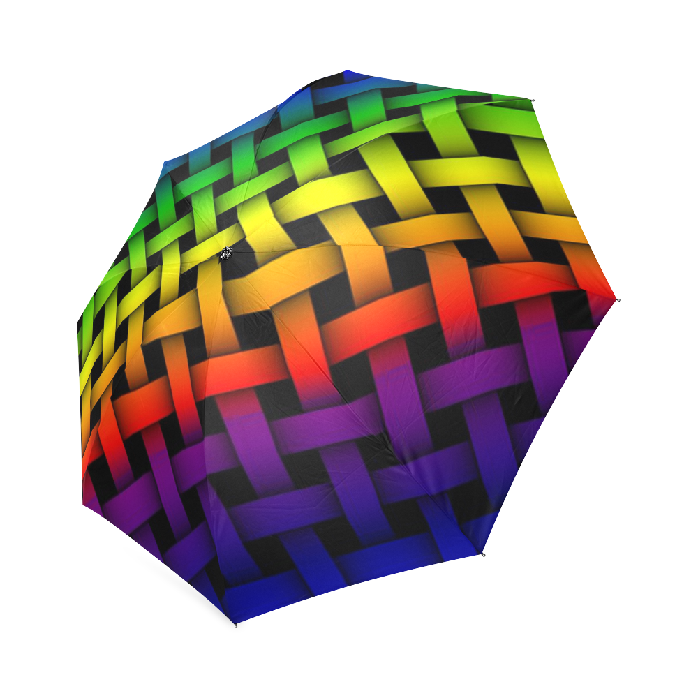 Umbrella Colorful Rainbow Pattern by Tell3People Foldable Umbrella (Model U01)