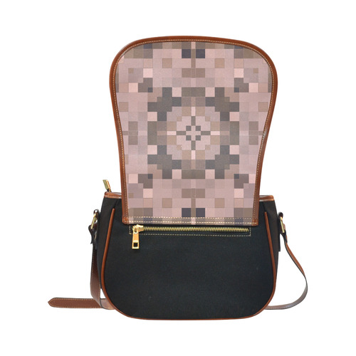 Terrace Mosaic Saddle Bag/Small (Model 1649)(Flap Customization)