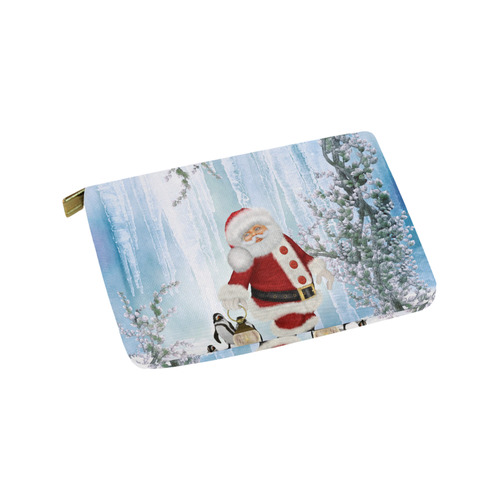 Santa Claus with penguin Carry-All Pouch 9.5''x6''