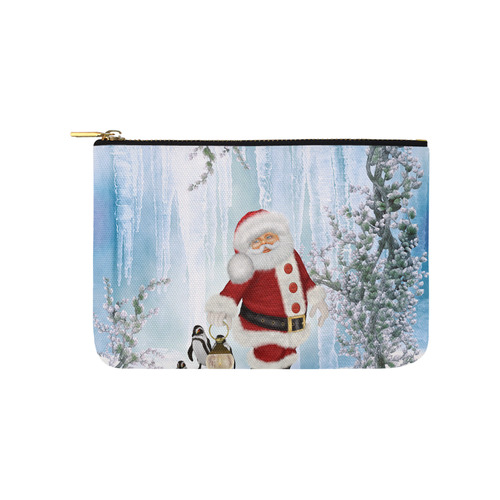 Santa Claus with penguin Carry-All Pouch 9.5''x6''