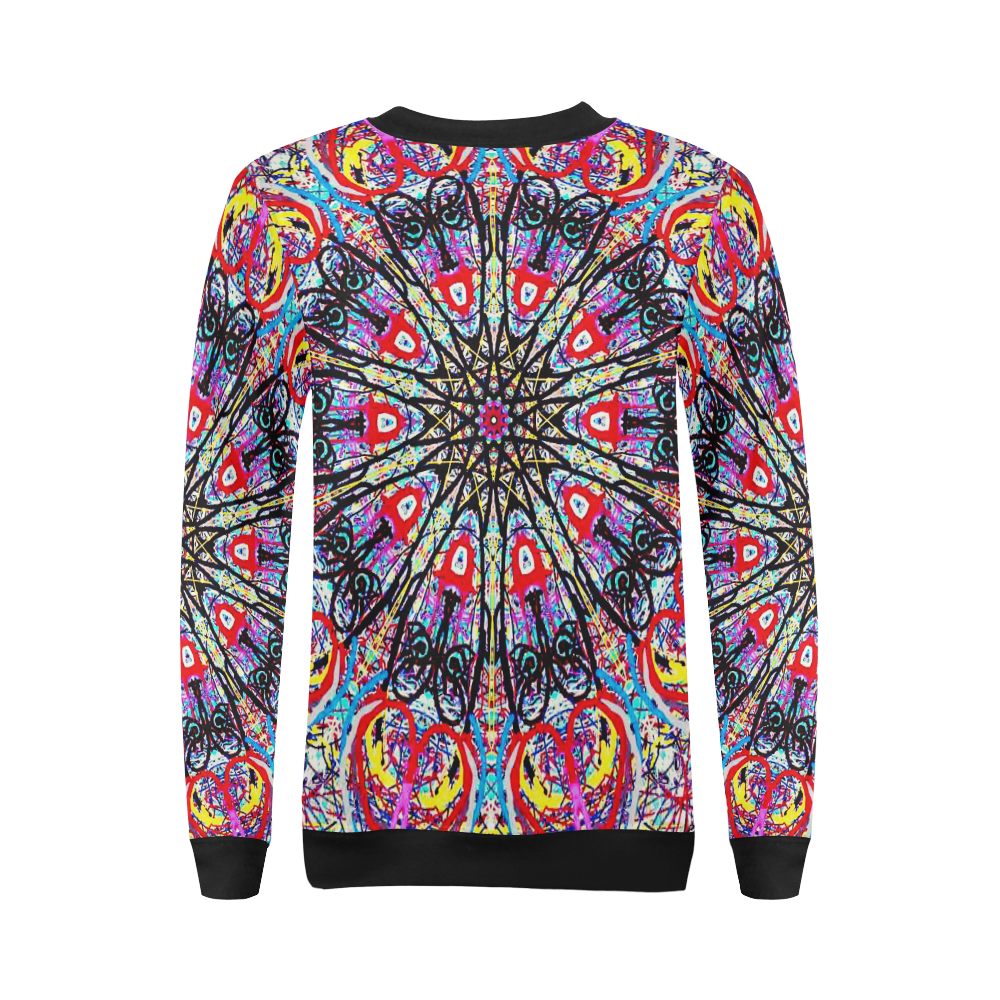 Thleudron Fascinator All Over Print Crewneck Sweatshirt for Women (Model H18)