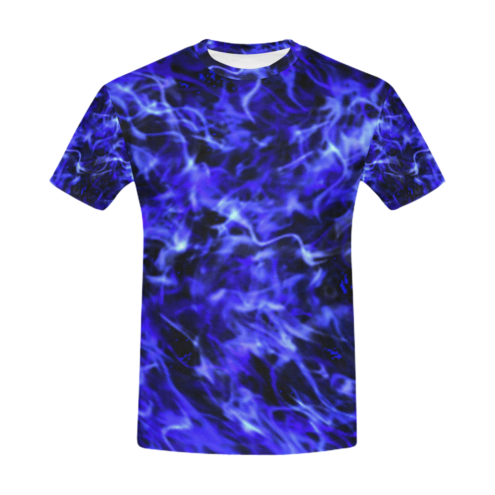 Electric blue All Over Print T-Shirt for Men (USA Size) (Model T40)