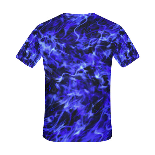 Electric blue All Over Print T-Shirt for Men (USA Size) (Model T40)