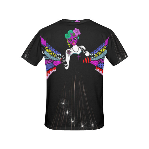 Day of the dead Angel 6 All Over Print T-Shirt for Women (USA Size) (Model T40)