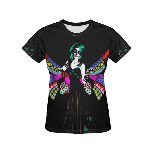 Day of the dead Angel 3 All Over Print T-Shirt for Women (USA Size) (Model T40)