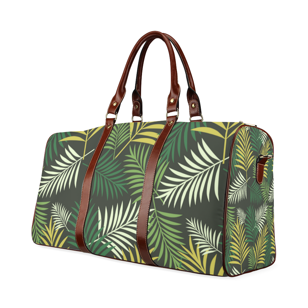Jungle Green Waterproof Travel Bag/Small (Model 1639)