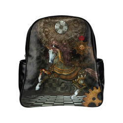 Steampunk, wonderful steampunk horse Multi-Pockets Backpack (Model 1636)