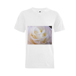 Yellow rose Men's V-Neck T-shirt  Big Size(USA Size) (Model T10)