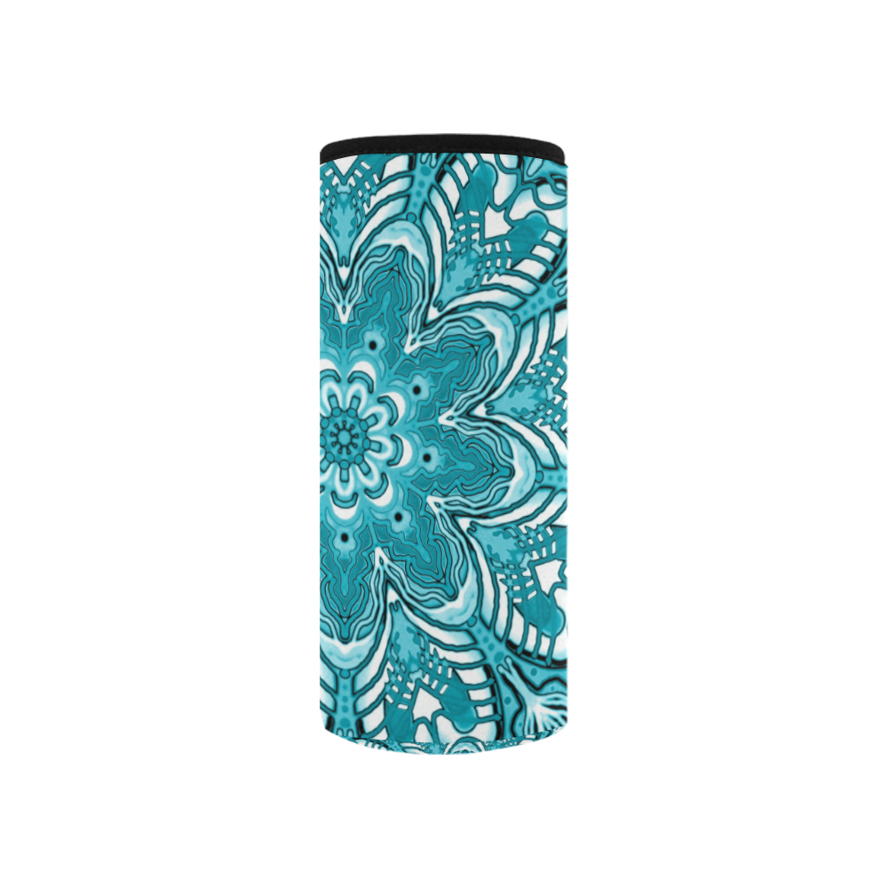 summer mandala 11 Neoprene Water Bottle Pouch/Small