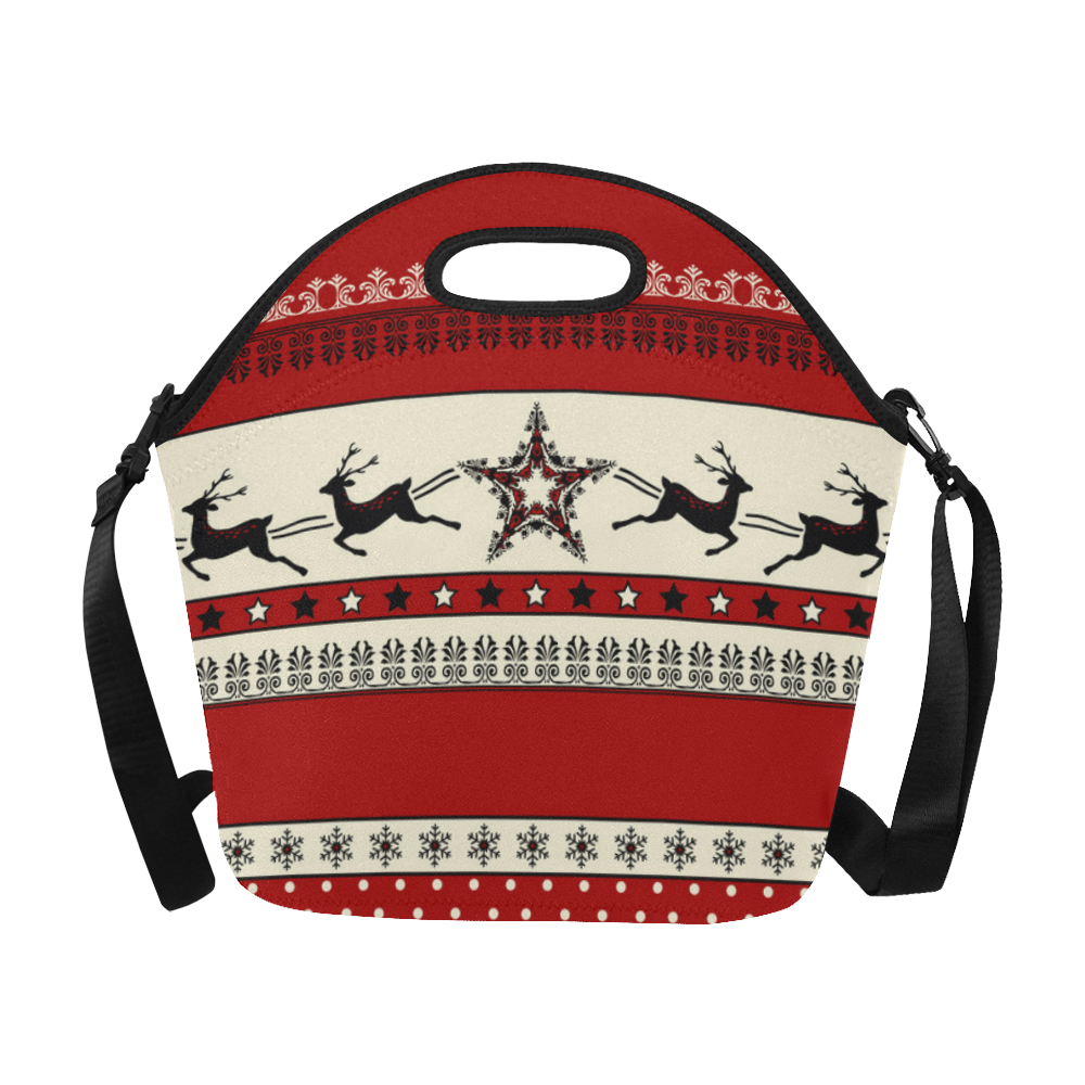 Christmas Ornaments Pattern I Neoprene Lunch Bag/Large (Model 1669)