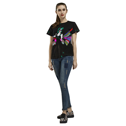 Day of the dead Angel 3 All Over Print T-Shirt for Women (USA Size) (Model T40)