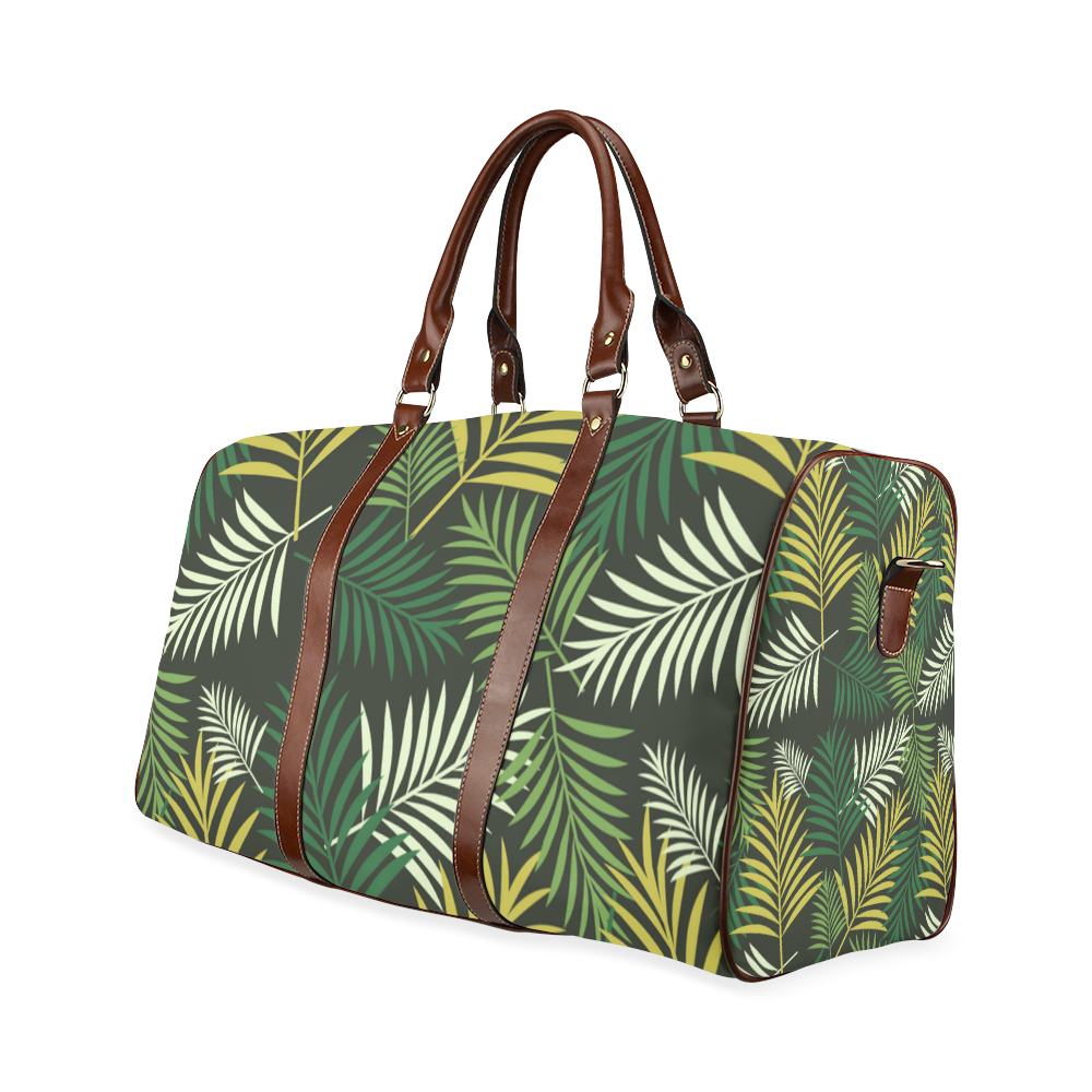 Jungle Green Waterproof Travel Bag/Small (Model 1639)