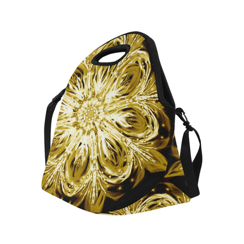 flower 10 Neoprene Lunch Bag/Large (Model 1669)