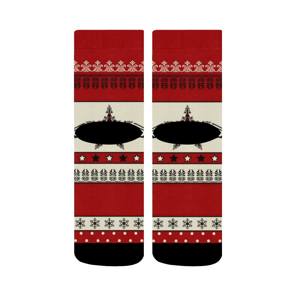 Christmas Ornaments Pattern I Crew Socks
