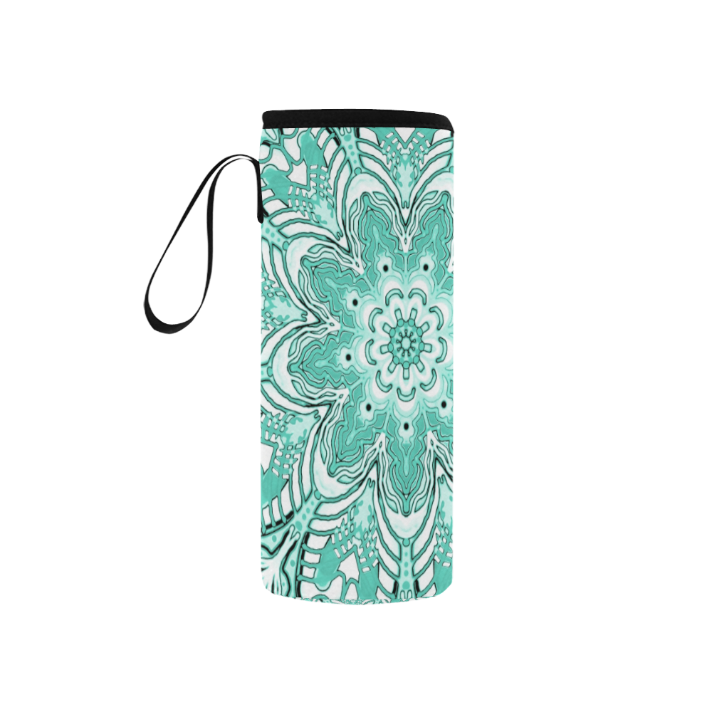 summer mandala 17 Neoprene Water Bottle Pouch/Small