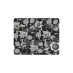 Nature Garden in Black and White Rectangle Mousepad
