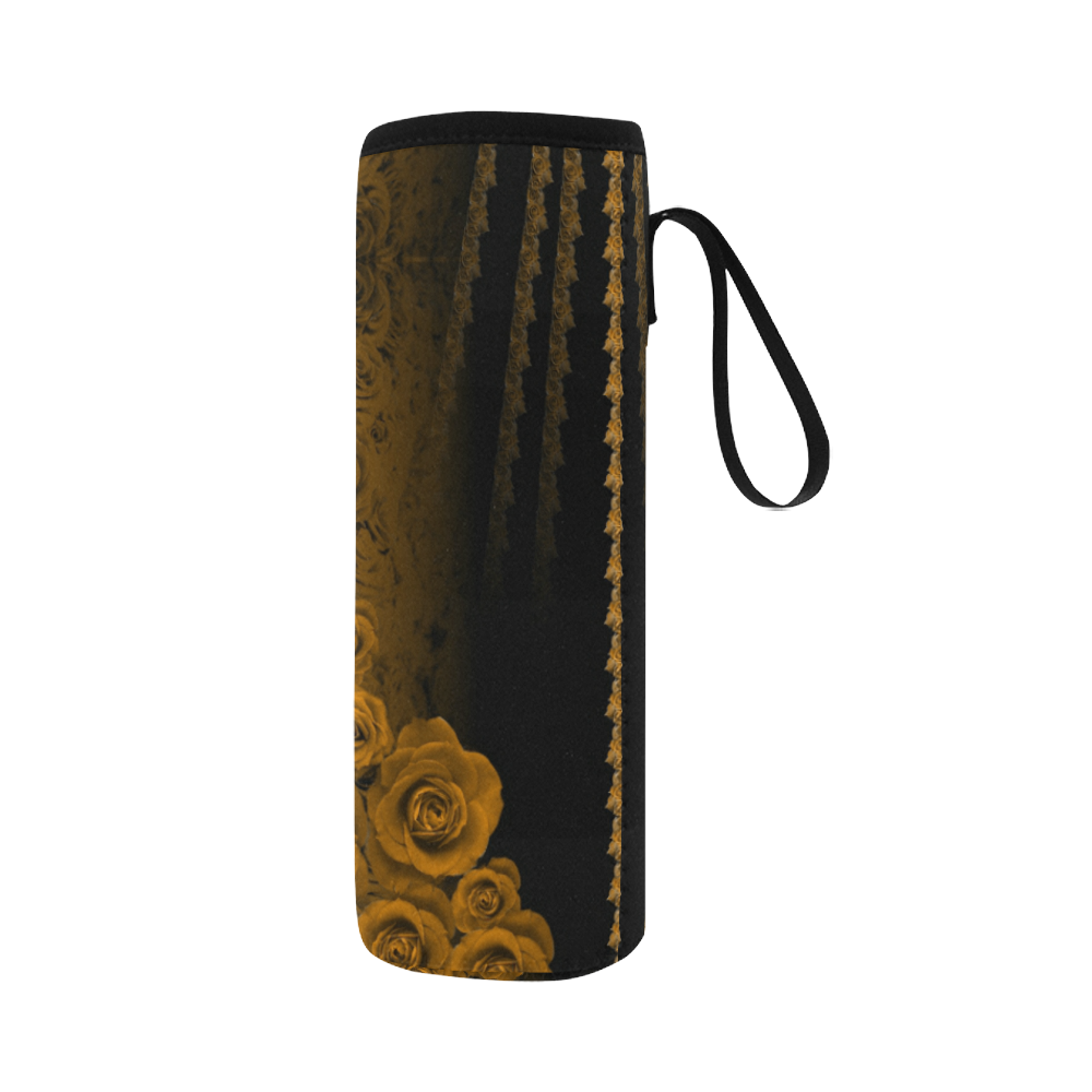 rose 2 gold Neoprene Water Bottle Pouch/Large