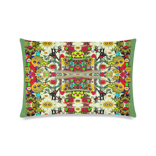 Chicken monkeys smile in the hot floral nature Custom Zippered Pillow Case 16"x24"(Twin Sides)