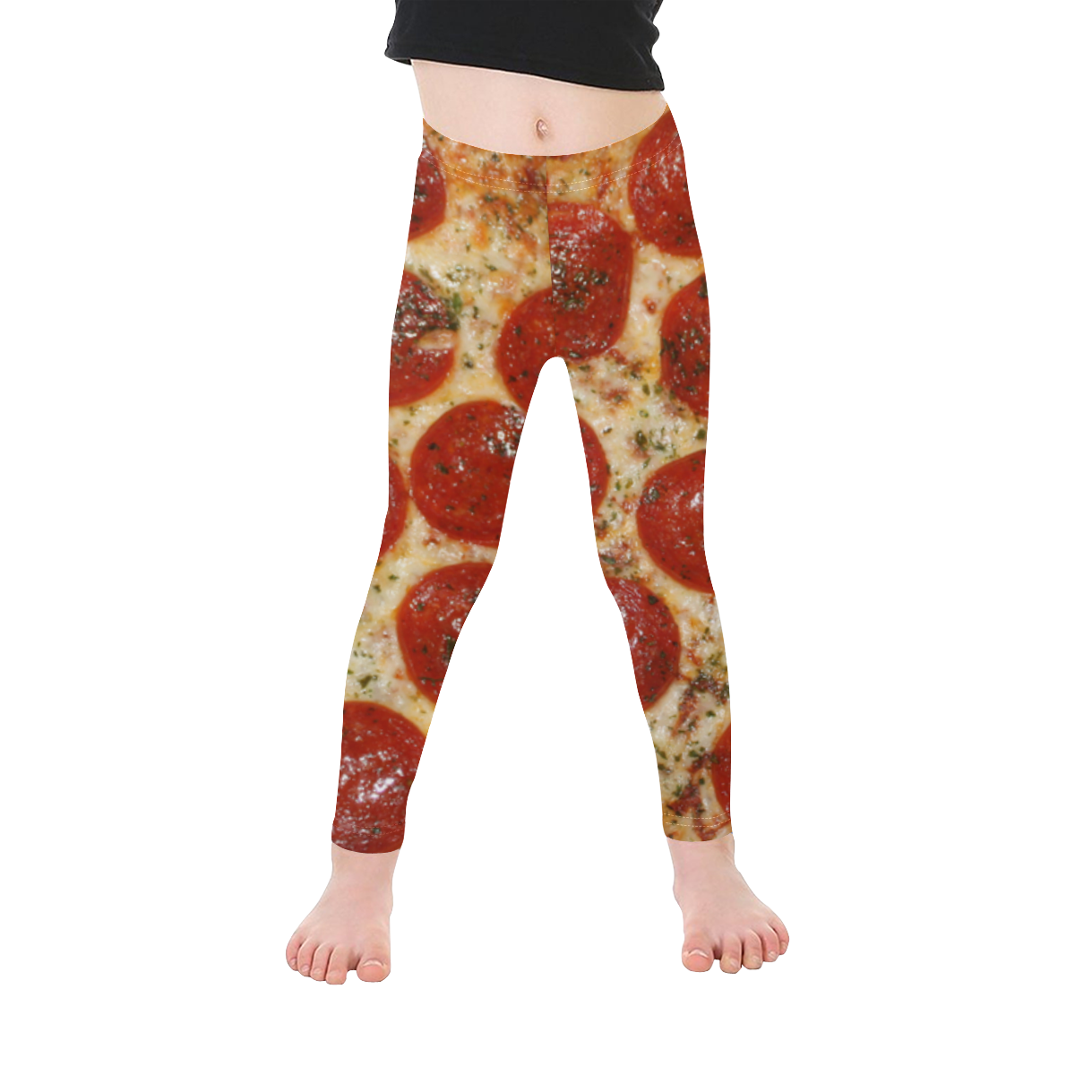 Pepperoni Pizza Kid's Ankle Length Leggings (Model L06)