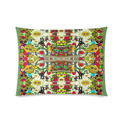 Chicken monkeys smile in the hot floral nature Custom Zippered Pillow Case 20"x26"(Twin Sides)