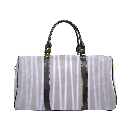 Handbag Silver Gray Stripe Pattern by Tell3People New Waterproof Travel Bag/Large (Model 1639)