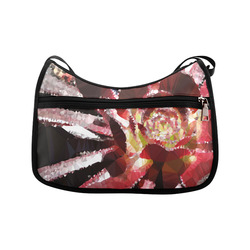 Red Succulent Geometric Low Poly Triangles Crossbody Bags (Model 1616)