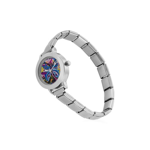 Blue Butterfly Women's Watch Women's Italian Charm Watch(Model 107)