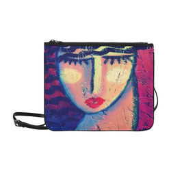 Original Abstract Art Clutch Purse Wristlet Handbag Slim Clutch Bag ...