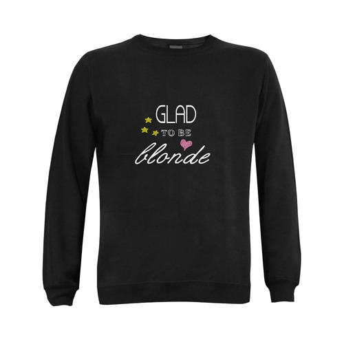 Glad To Be Blonde Gildan Crewneck Sweatshirt(NEW) (Model H01)