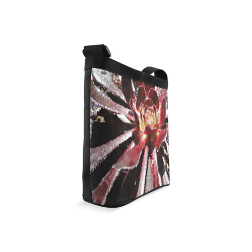 Red Succulent Geometric Low Poly Triangles Crossbody Bags (Model 1613)