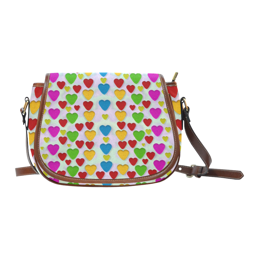 So sweet and hearty as love can be Saddle Bag/Small (Model 1649) Full Customization