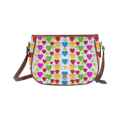 So sweet and hearty as love can be Saddle Bag/Small (Model 1649) Full Customization
