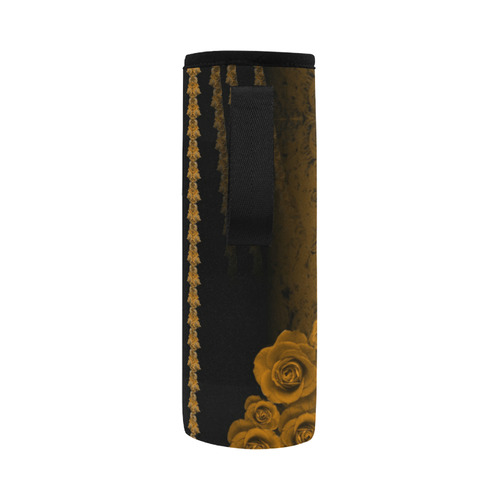 rose 2 gold Neoprene Water Bottle Pouch/Large