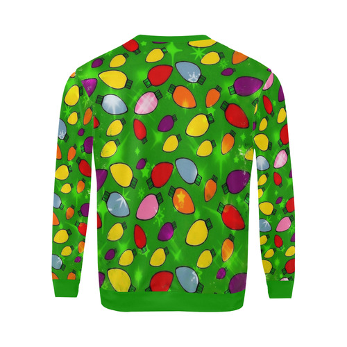 Christmas Bulb Popart by Nico Bielow All Over Print Crewneck Sweatshirt for Men/Large (Model H18)