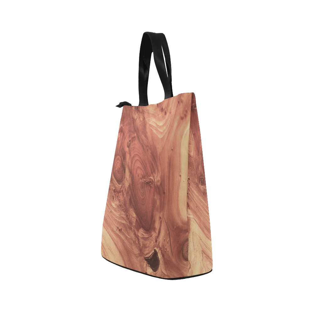 fantastic wood grain,brown Nylon Lunch Tote Bag (Model 1670)