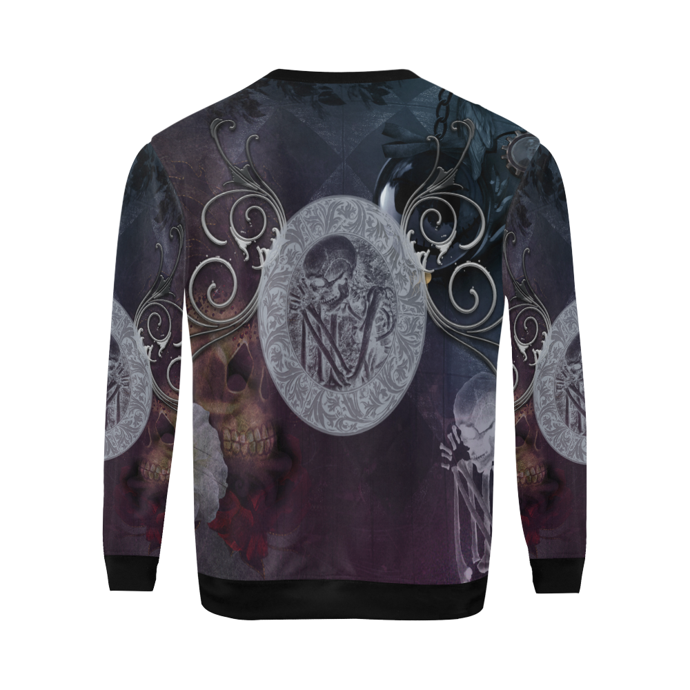 Amazing skeleton All Over Print Crewneck Sweatshirt for Men/Large (Model H18)