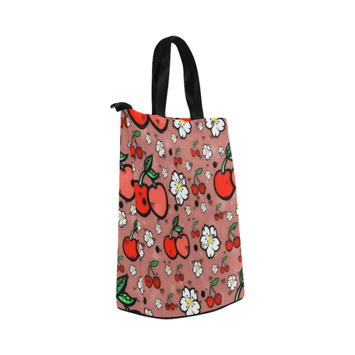 A Cherry Popart by Nico Bielow Nylon Lunch Tote Bag (Model 1670)