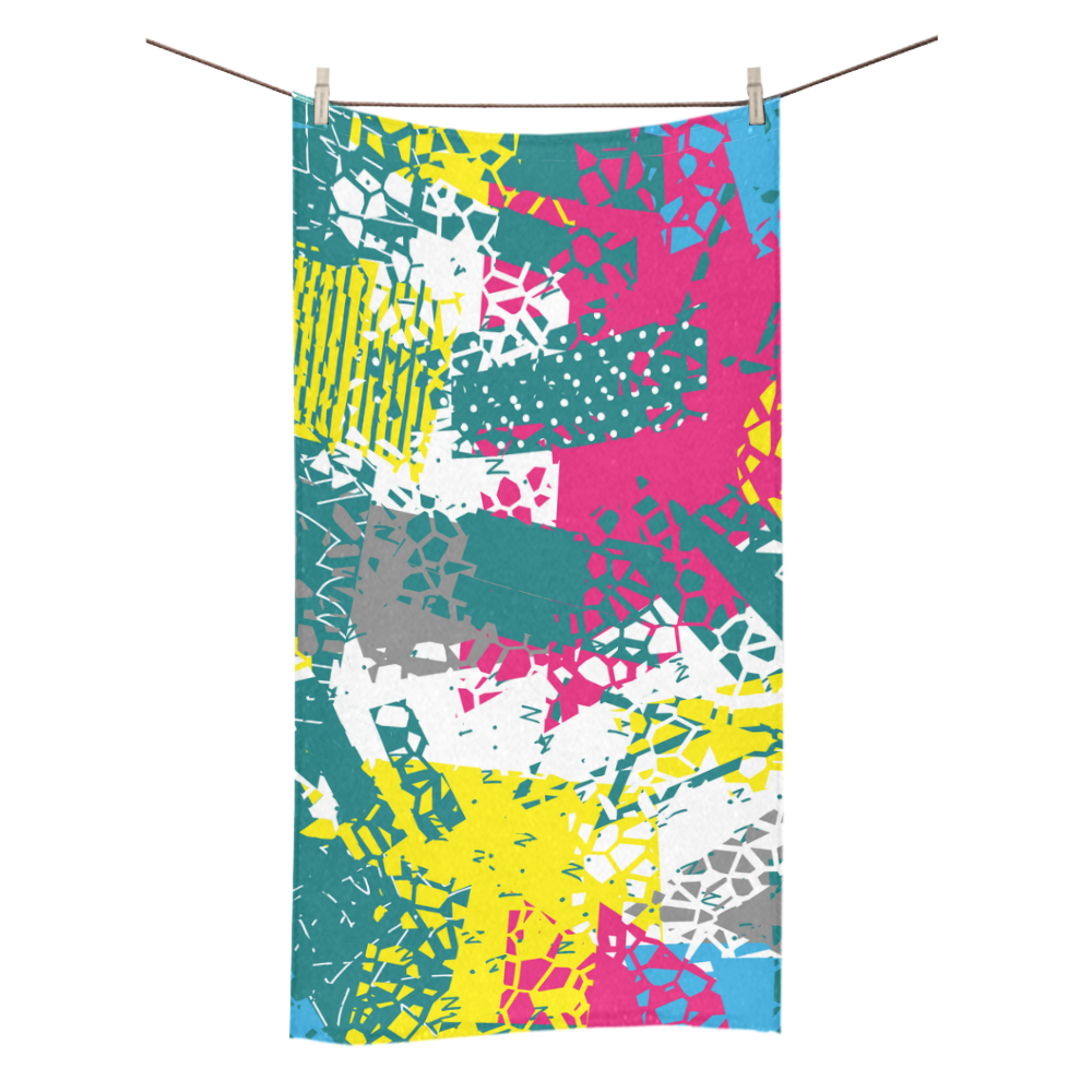 Cracked shapes Bath Towel 30"x56"