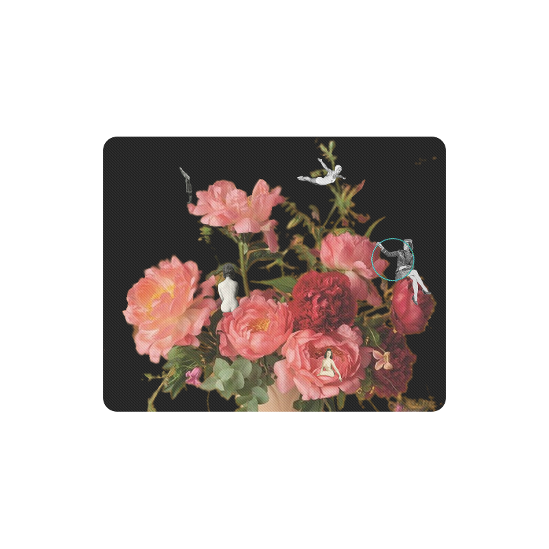 Retro Roses Rectangle Mousepad