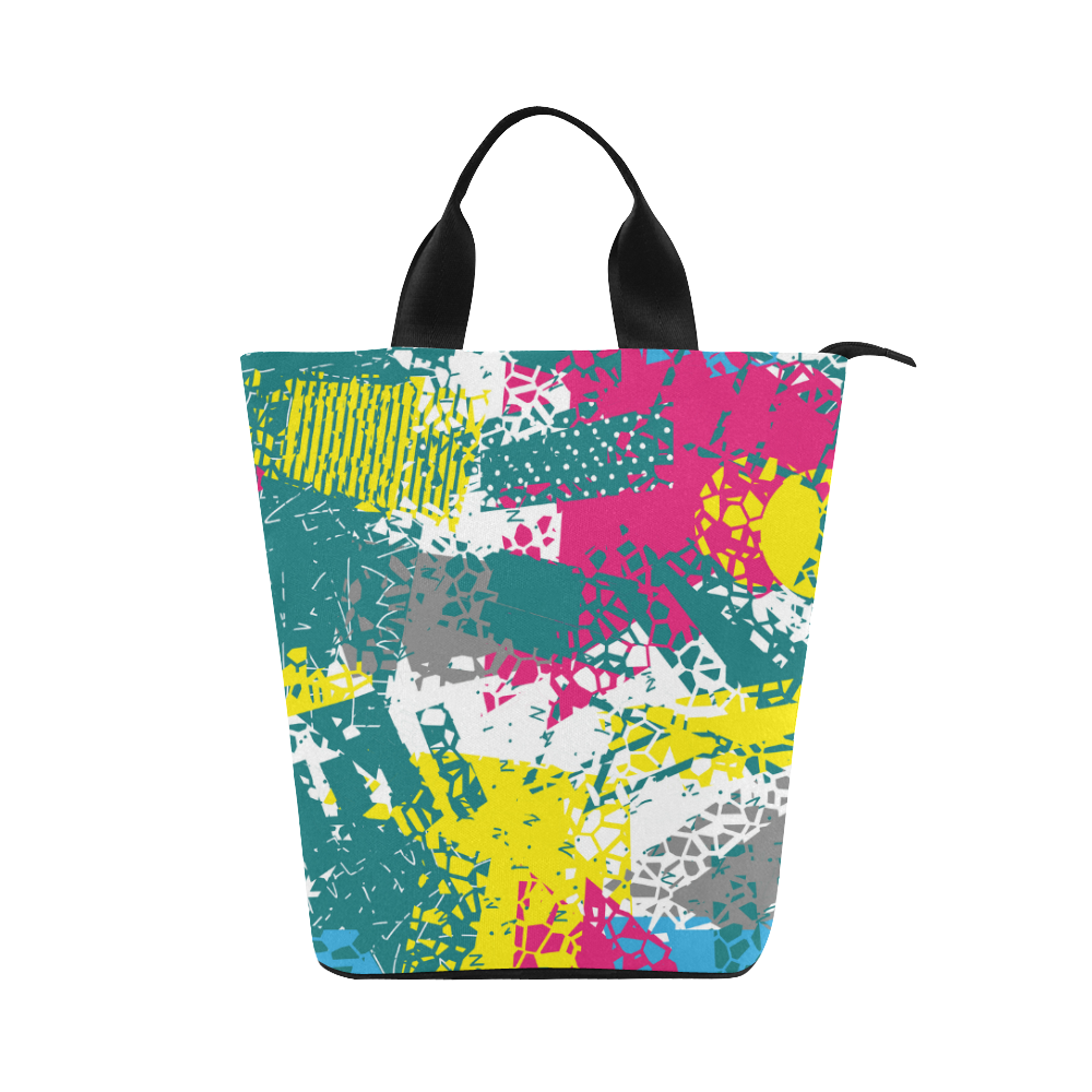 Cracked shapes Nylon Lunch Tote Bag (Model 1670)
