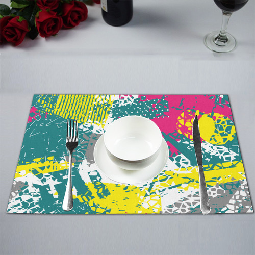 Cracked shapes Placemat 12’’ x 18’’ (Set of 4)