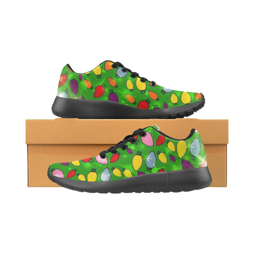 Christmas Bulb Popart by Nico Bielow Men's Running Shoes/Large Size (Model 020)