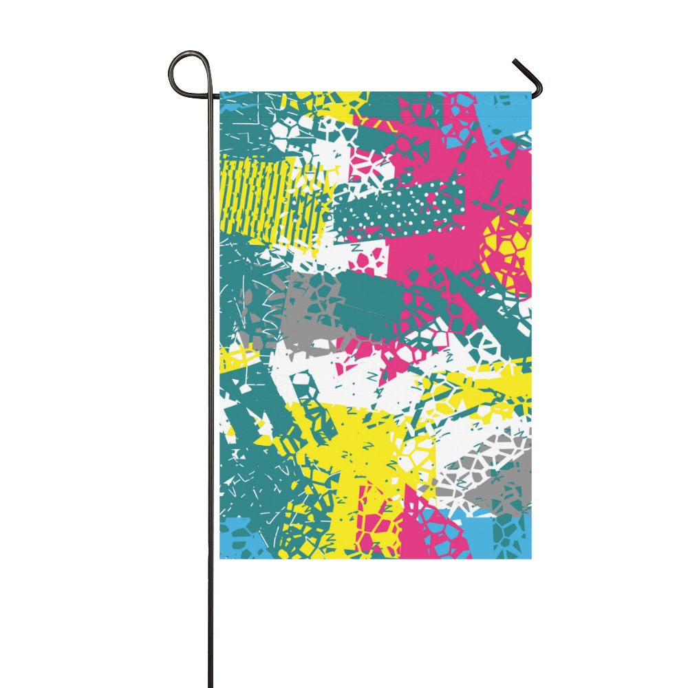 Cracked shapes Garden Flag 12‘’x18‘’（Without Flagpole）