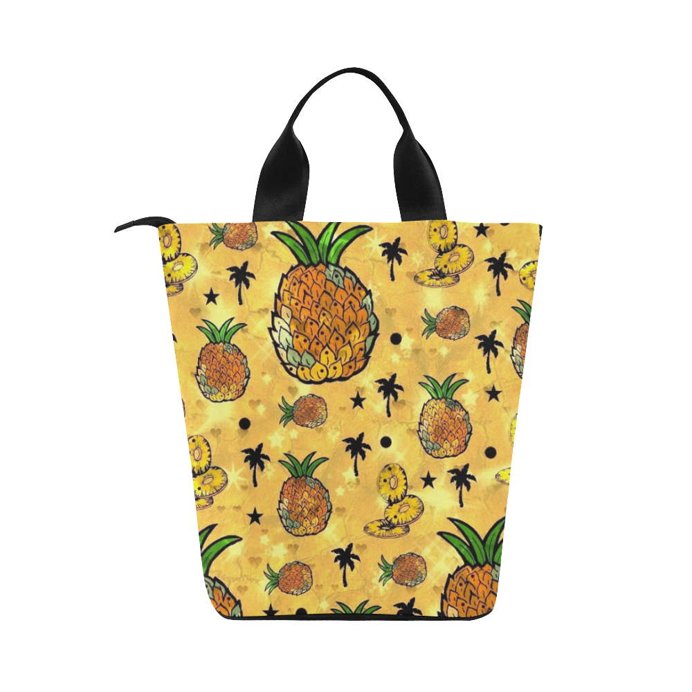 Pineapple Popart by Nico Bielow Nylon Lunch Tote Bag (Model 1670)
