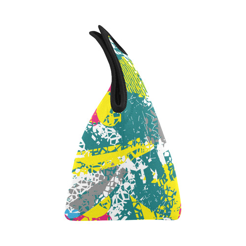 Cracked shapes Neoprene Lunch Bag/Small (Model 1669)