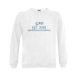 White Sweat Shirt GAD Gildan Crewneck Sweatshirt(NEW) (Model H01)