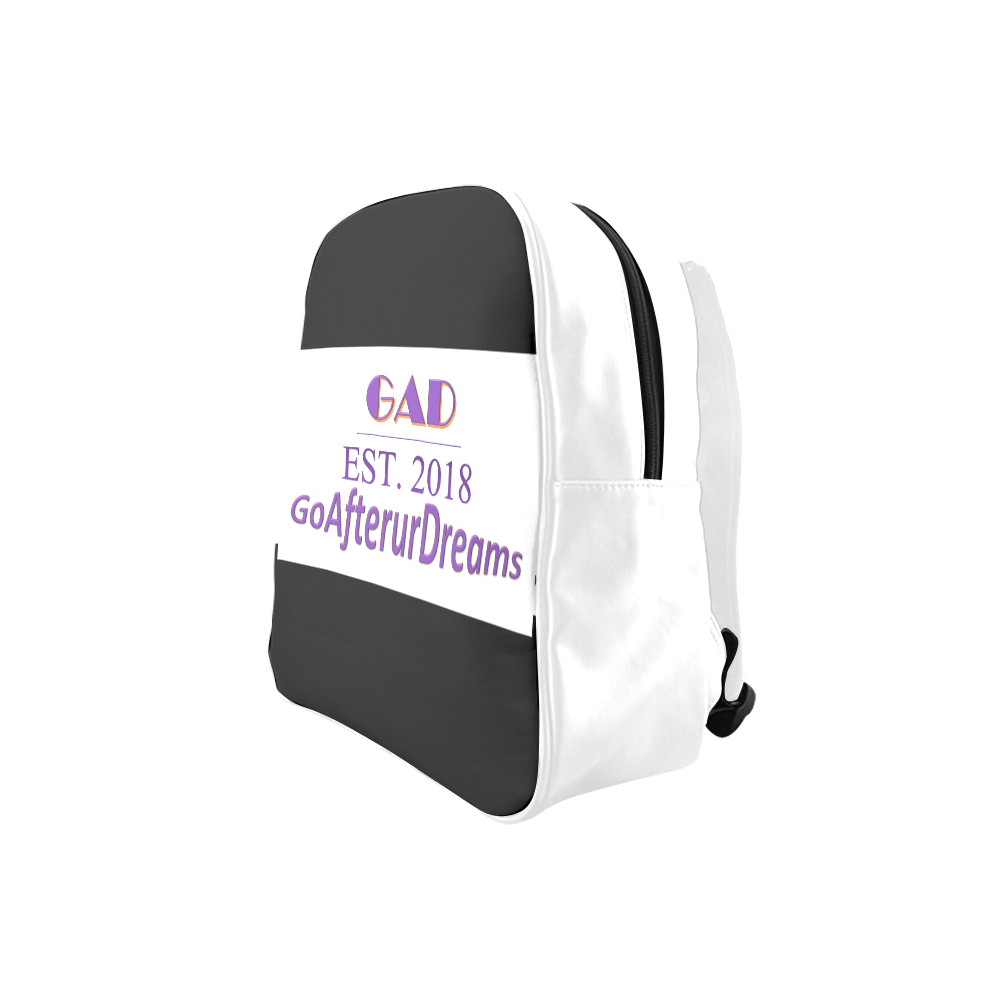 GAD Bookbag Black (purple) School Backpack (Model 1601)(Small)