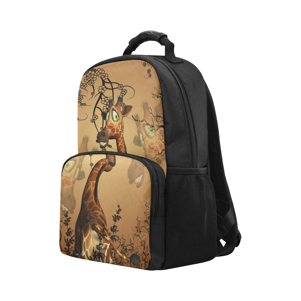 Cute giraffe in the fantasy wood Unisex Laptop Backpack (Model 1663)
