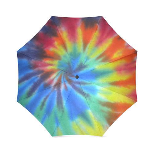 Umbrella Tie Dye Mult-Colored Rainbow Pattern by Tell3People Foldable Umbrella (Model U01)